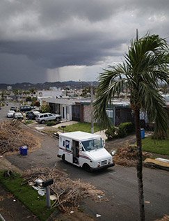  Swaths of Puerto Rico remain damaged by the storm, which has slowed recovery efforts. (CARLOS BARRIA/REUTERS)